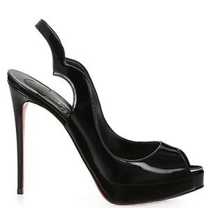 Christian Louboutin Hot Chic 120 Patent Leather Slingback Pumps